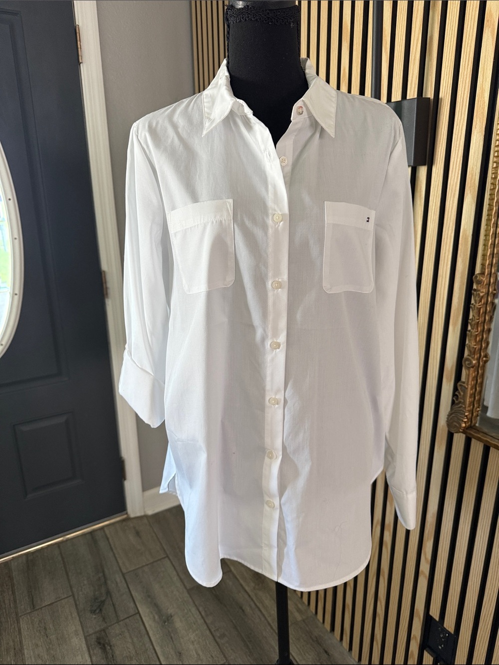 Tommy Hilfiger White Casual Button-Down Shirt